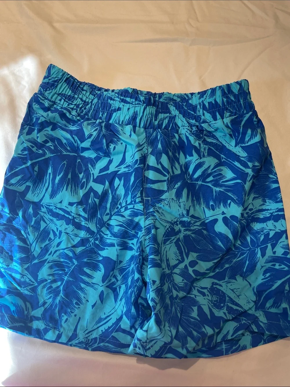 Columbia Kids Blue Tropical Swim Trunks - Lightweight Boys Swim Shorts